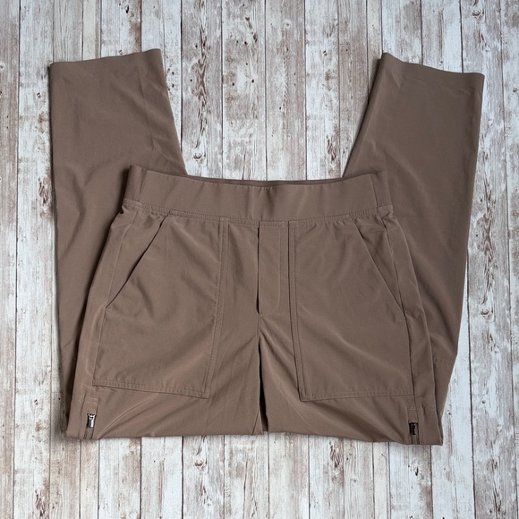 Athleta Brooklyn Mid Rise Ankle Utility Pant sz 6 Pyrite Brown Pockets Light - Picture 8 of 15